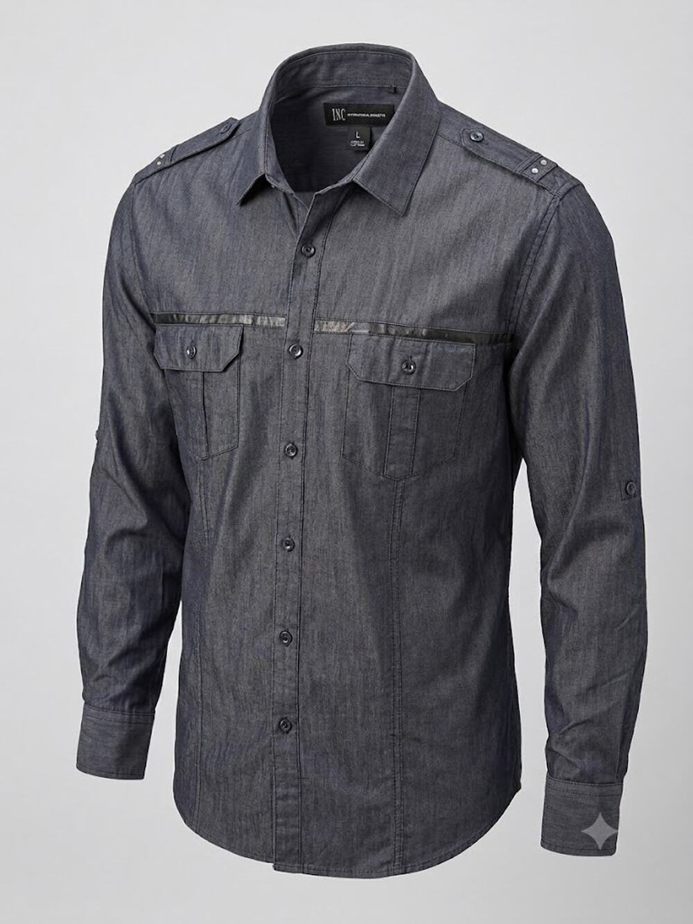 INC International Concepts Men's Long Sleeve Button-Down Shirt - Size Large